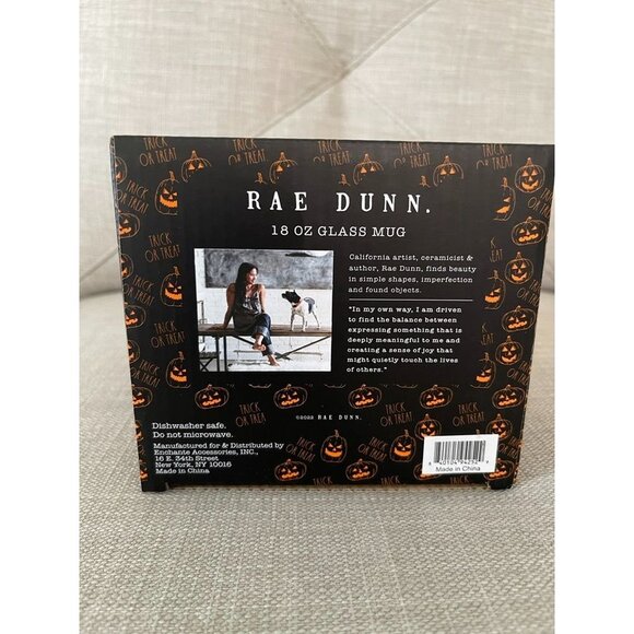 HTF NWT Rae Dunn Basic Witch Glass Mug - Picture 2 of 3